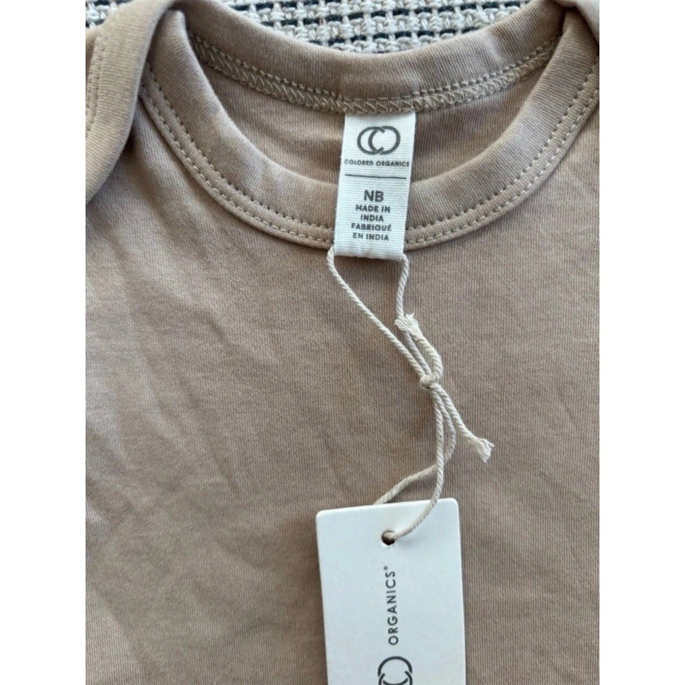 Colored Organics Cotton Baby Bodysuit One Piece Size Newborn Clay Neutral Brown